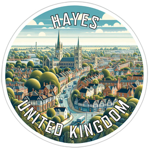 Hayes United Kingdom Souvenir Die Cut Flat Magnet 6-Inch