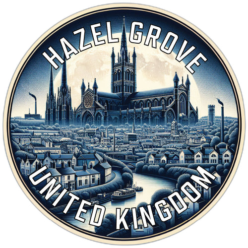 Hazel Grove United Kingdom Souvenir Die Cut Flat Magnet 6-Inch