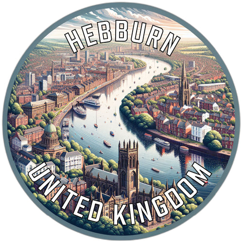 Hebburn United Kingdom Souvenir Die Cut Flat Magnet 2-Inch