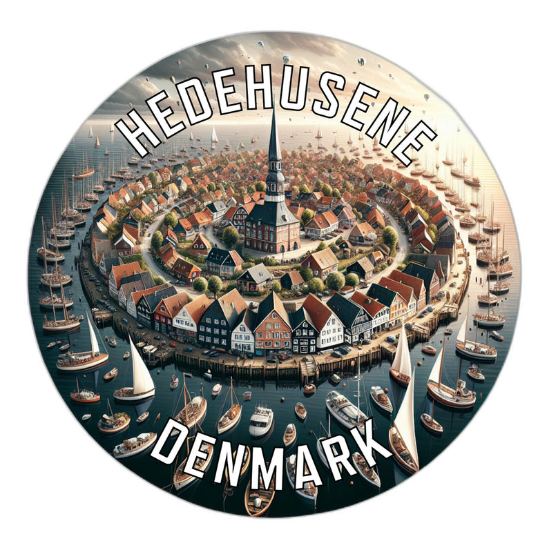 Hedehusene Denmark Souvenir Die Cut Flat Magnet 6-Inch