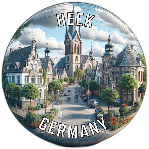 Heek Germany Souvenir Die Cut Flat Magnet 2-Inch