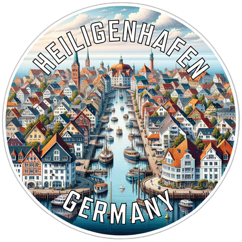 Heiligenhafen Germany Souvenir Die Cut Flat Magnet 6-Inch