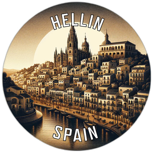 Hellin Spain Souvenir Die Cut Flat Magnet 6-Inch