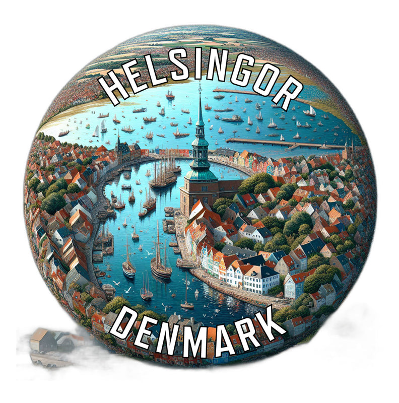 Helsingor Denmark Souvenir Die Cut Flat Magnet 6-Inch