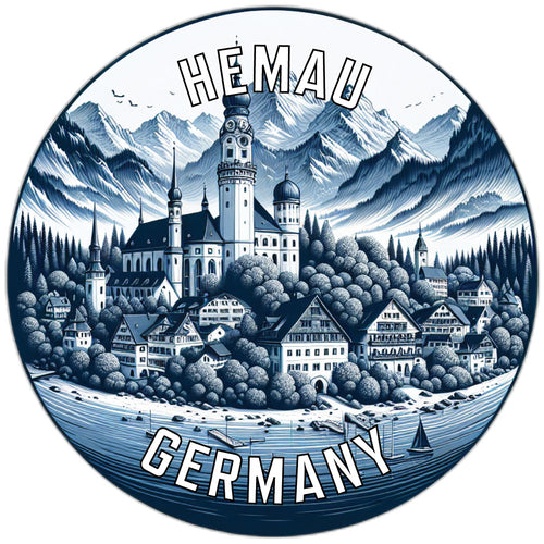 Hemau Germany Souvenir Die Cut Flat Magnet 2-Inch