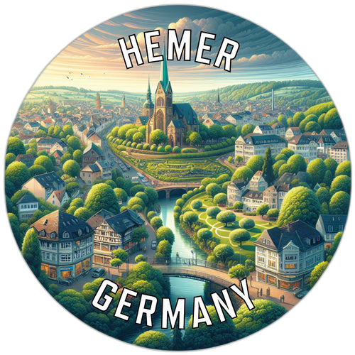 Hemer Germany Souvenir Die Cut Flat Magnet 6-Inch