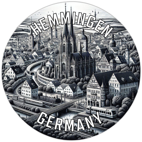Hemmingen Germany Souvenir Die Cut Flat Magnet 4-Inch