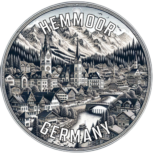 Hemmoor Germany Souvenir Die Cut Flat Magnet 2-Inch
