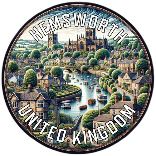 Hemsworth United Kingdom Souvenir Die Cut Flat Magnet 2-Inch