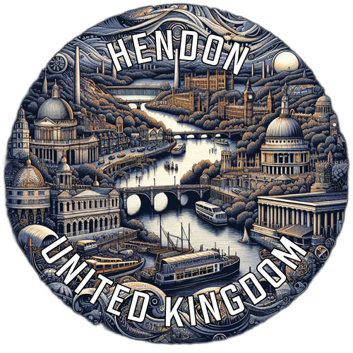 Hendon United Kingdom Souvenir Die Cut Flat Magnet 2-Inch