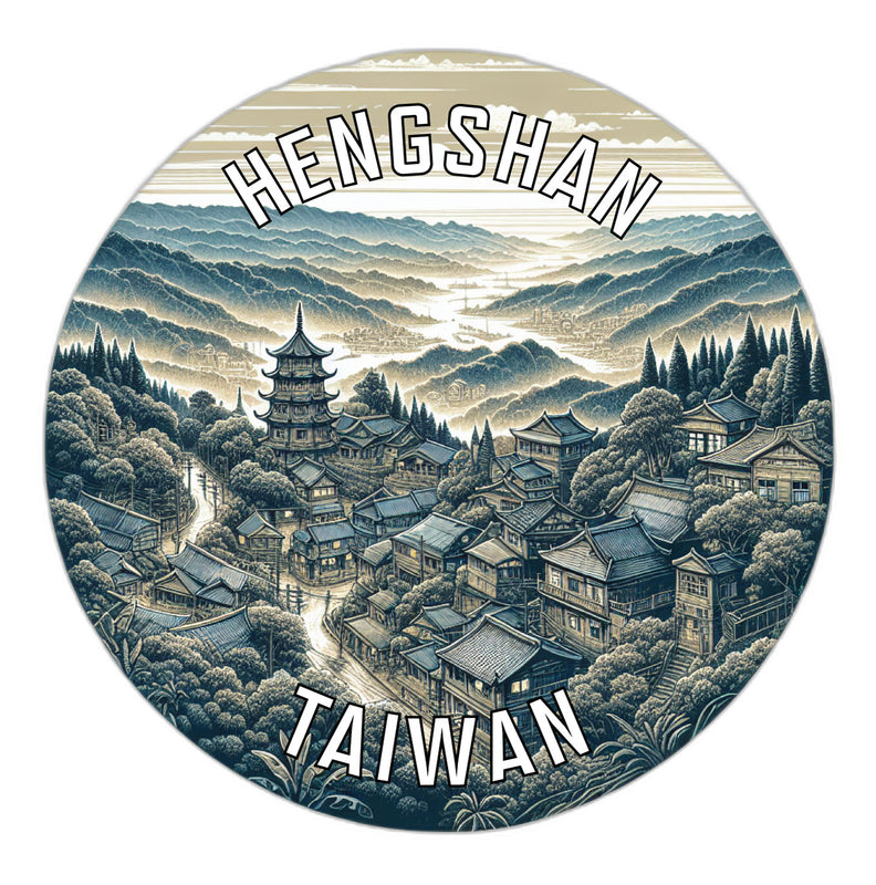 Hengshan Taiwan Souvenir Die Cut Flat Magnet 6-Inch