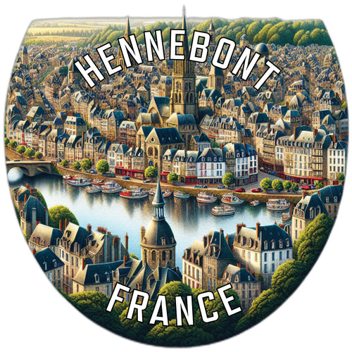 Hennebont France Souvenir Die Cut Flat Magnet 6-Inch
