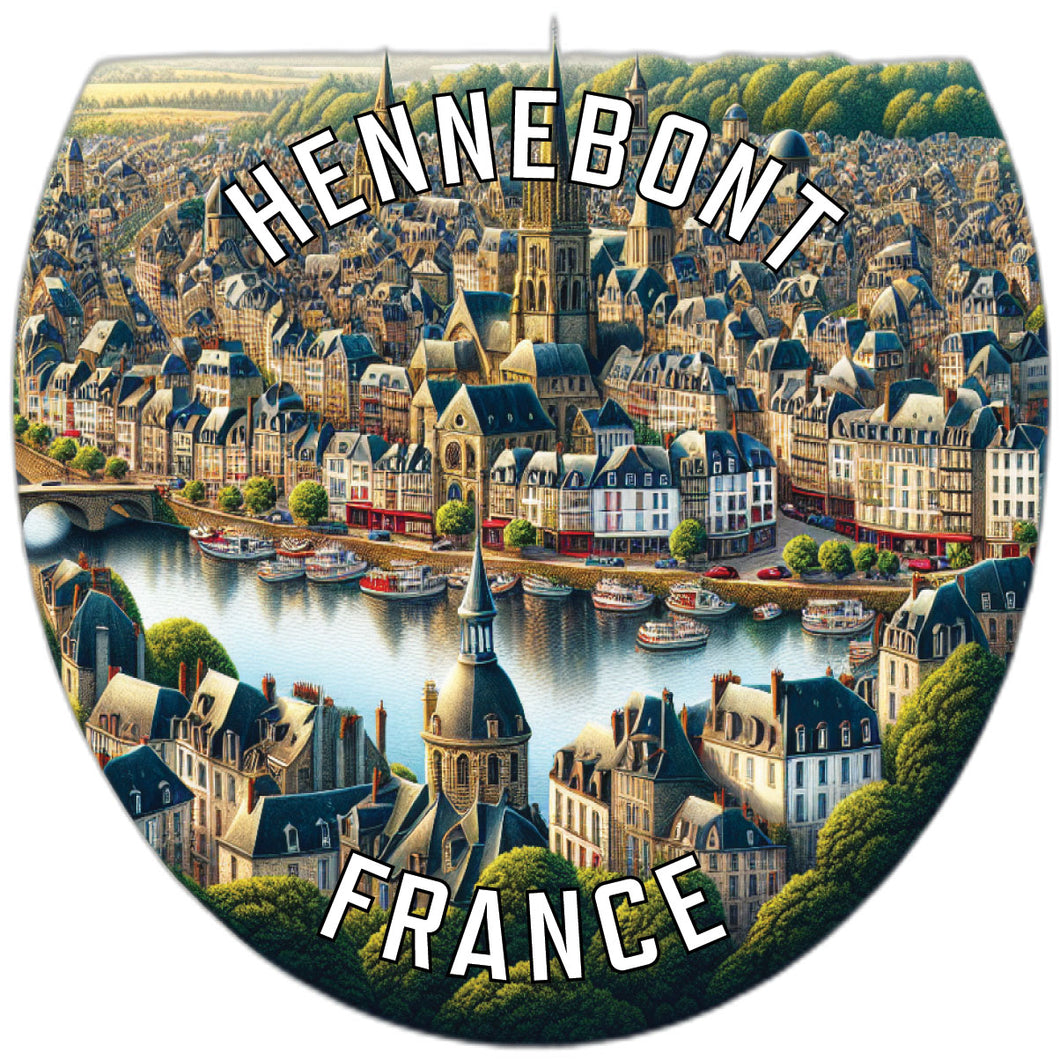 Hennebont France Souvenir Die Cut Flat Magnet 6-Inch