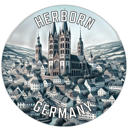 Herborn Germany Souvenir Die Cut Flat Magnet 2-Inch