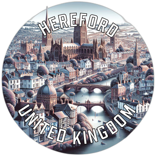 Hereford United Kingdom Souvenir Die Cut Flat Magnet 6-Inch