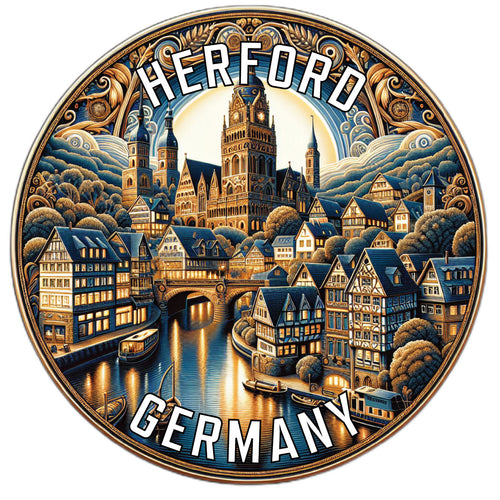 Herford Germany Souvenir Die Cut Flat Magnet 2-Inch
