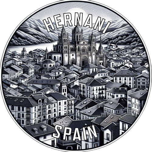 Hernani Spain Souvenir Die Cut Flat Magnet 2-Inch