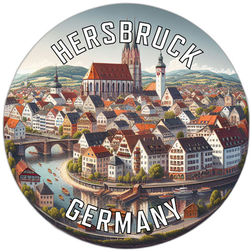 Hersbruck Germany Souvenir Die Cut Flat Magnet 2-Inch