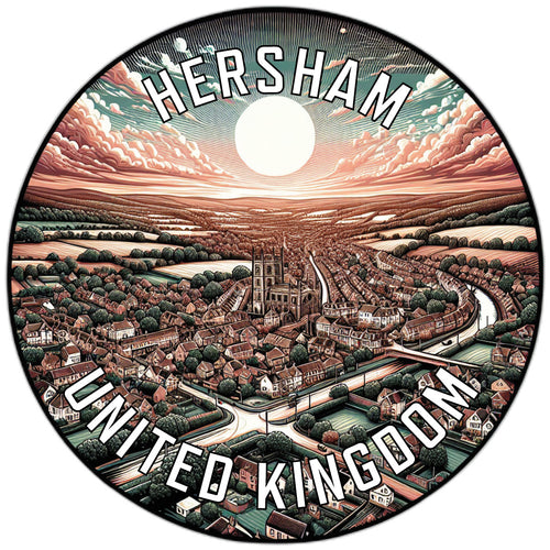 Hersham United Kingdom Souvenir Die Cut Flat Magnet 2-Inch