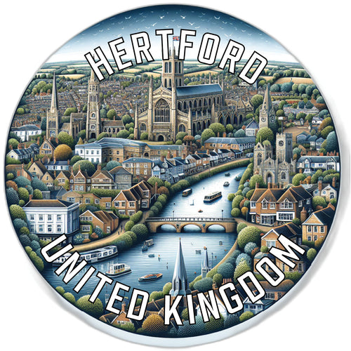 Hertford United Kingdom Souvenir Die Cut Flat Magnet 6-Inch