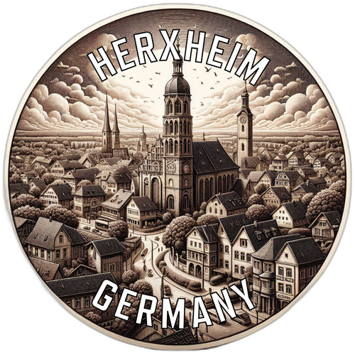 Herxheim Germany Souvenir Die Cut Flat Magnet 2-Inch