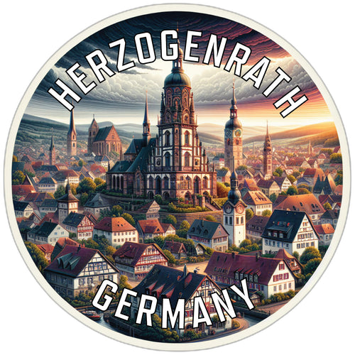 Herzogenrath Germany Souvenir Die Cut Flat Magnet 2-Inch