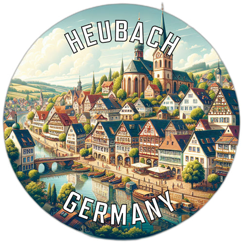 Heubach Germany Souvenir Die Cut Flat Magnet 2-Inch