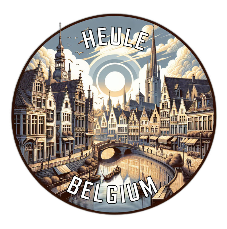 Heule Belgium Souvenir Die Cut Flat Magnet 2-Inch
