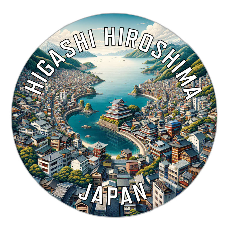 Higashi Hiroshima Japan Souvenir Die Cut Flat Magnet 6-Inch