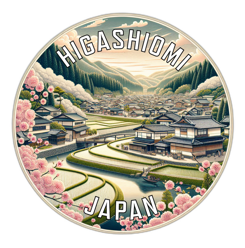 Higashiomi Japan Souvenir Die Cut Flat Magnet 6-Inch