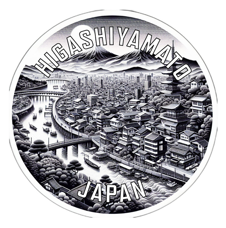 Higashiyamato Japan Souvenir Die Cut Flat Magnet 2-Inch