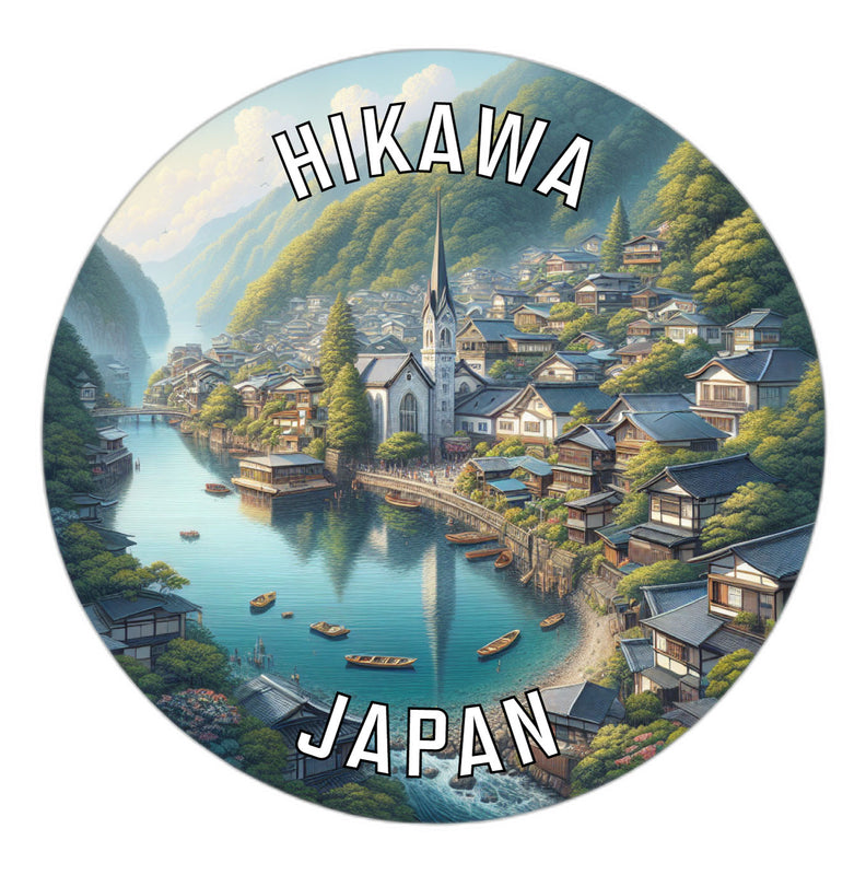 Hikawa Japan Souvenir Die Cut Flat Magnet 2-Inch