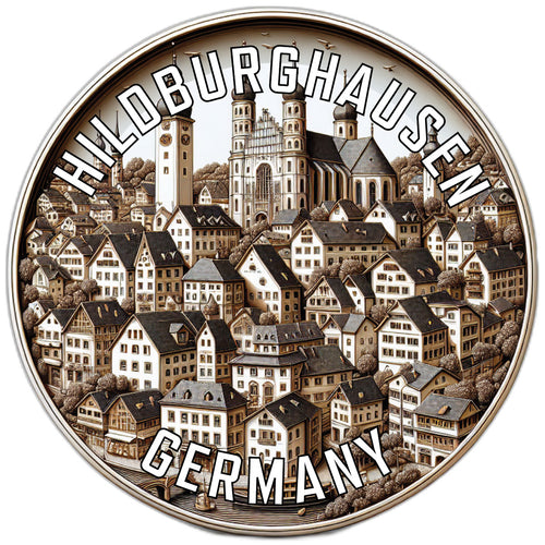 Hildburghausen Germany Souvenir Die Cut Flat Magnet 6-Inch