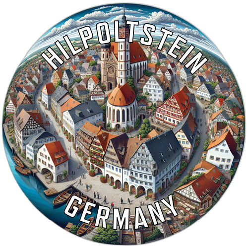 Hilpoltstein Germany Souvenir Die Cut Flat Magnet 3-Inch