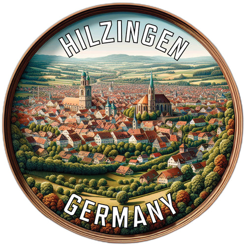 Hilzingen Germany Souvenir Die Cut Flat Magnet 6-Inch