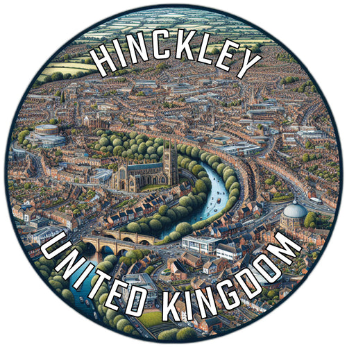Hinckley United Kingdom Souvenir Die Cut Flat Magnet 2-Inch