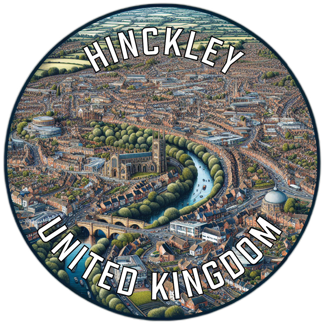 Hinckley United Kingdom Souvenir Die Cut Flat Magnet 2-Inch