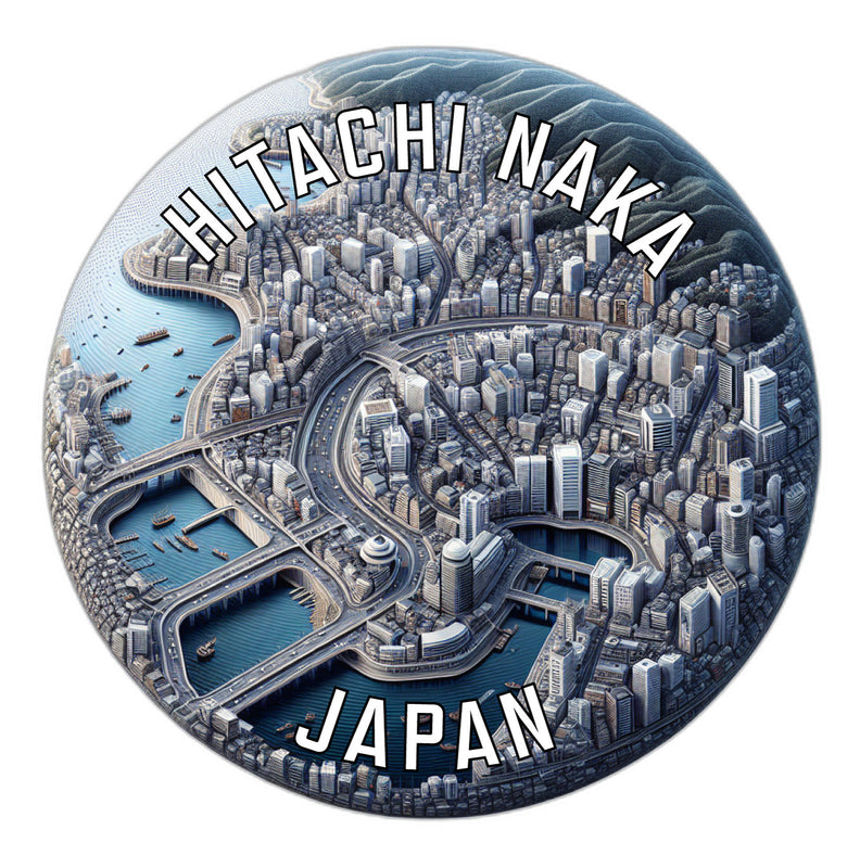 Hitachi Naka Japan Souvenir Die Cut Flat Magnet 2-Inch