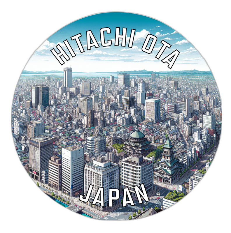 Hitachi ota Japan Souvenir Die Cut Flat Magnet 2-Inch