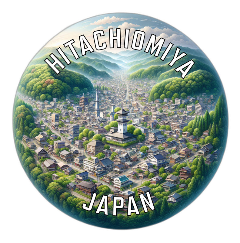Hitachiomiya Japan Souvenir Die Cut Flat Magnet 2-Inch