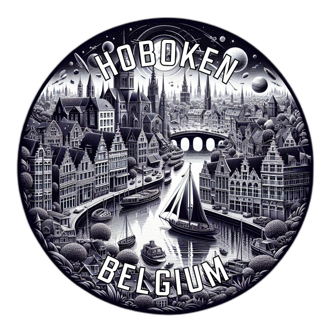 Hoboken Belgium Souvenir Die Cut Flat Magnet 6-Inch
