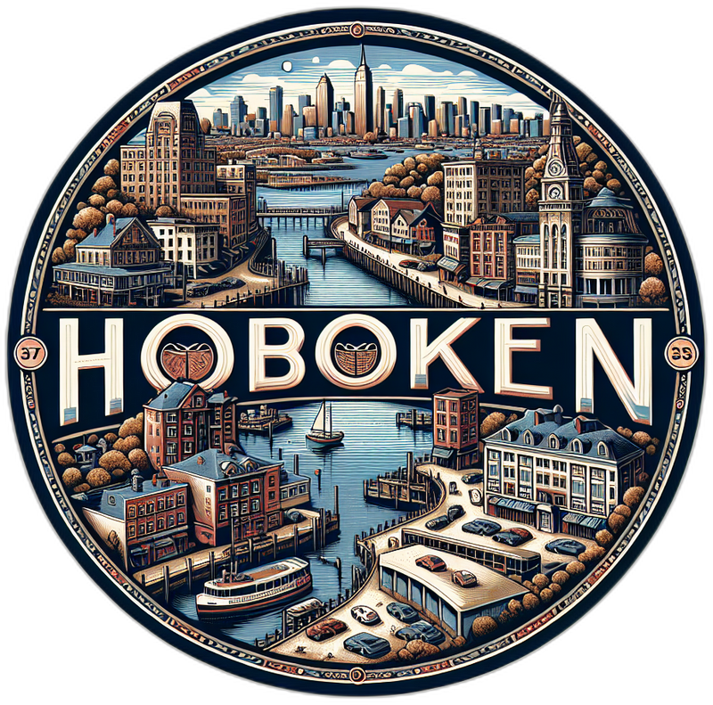 Hoboken New Jersey Souvenir Die Cut Flat Magnet 2-Inch