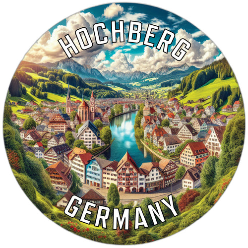 Hochberg Germany Souvenir Die Cut Flat Magnet 2-Inch