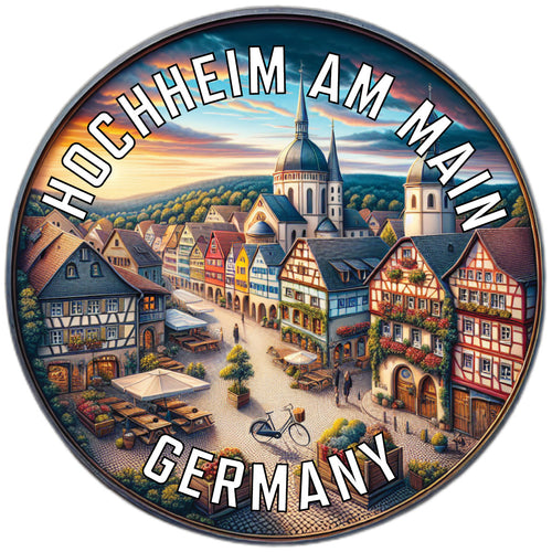Hochheim am Main Germany Souvenir Die Cut Flat Magnet 6-Inch