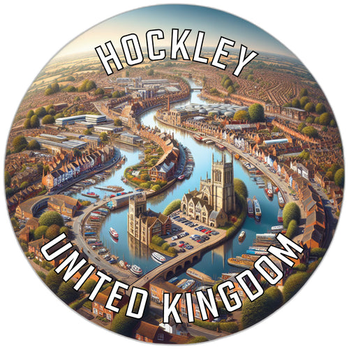 Hockley United Kingdom Souvenir Die Cut Flat Magnet 6-Inch