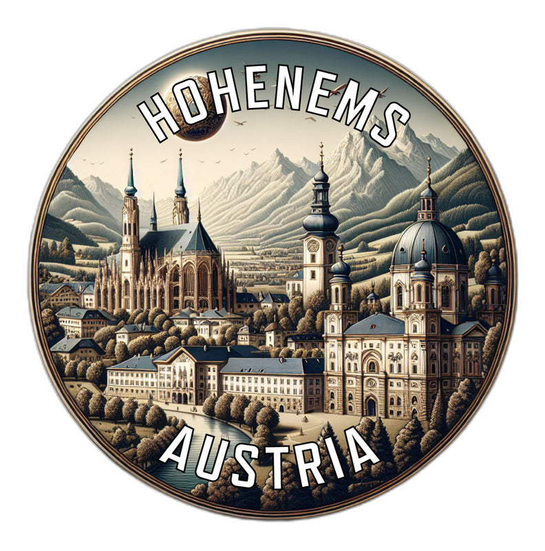 Hohenems Austria Souvenir Die Cut Flat Magnet 6-Inch