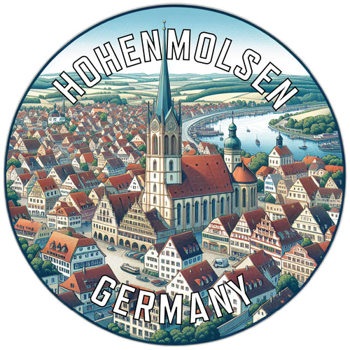 Hohenmolsen Germany Souvenir Die Cut Flat Magnet 6-Inch