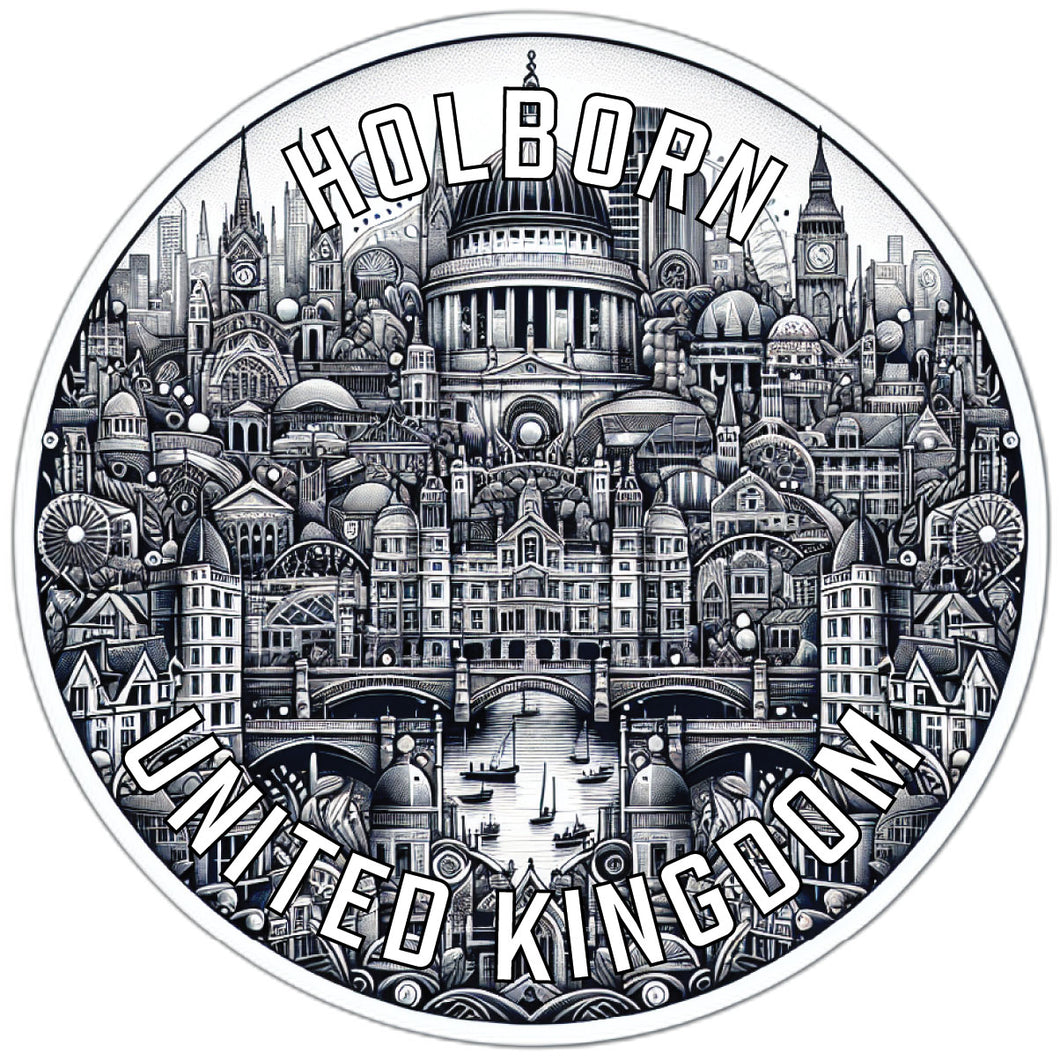 Holborn United Kingdom Souvenir Die Cut Flat Magnet 2-Inch
