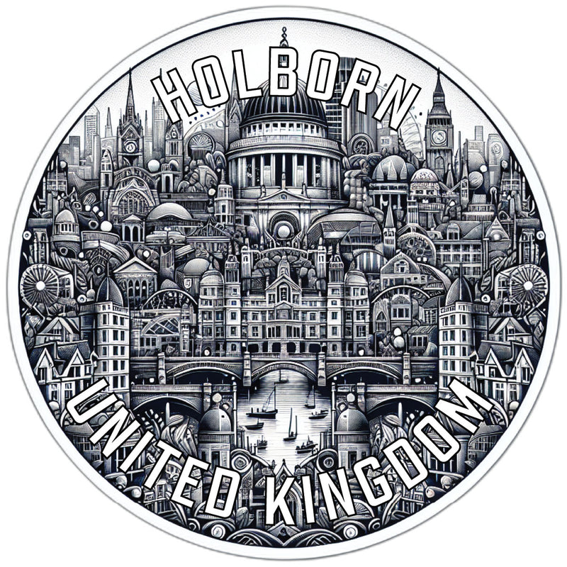 Holborn United Kingdom Souvenir Die Cut Flat Magnet 2-Inch
