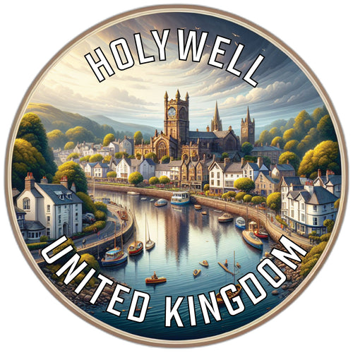 Holywell United Kingdom Souvenir Die Cut Flat Magnet 2-Inch